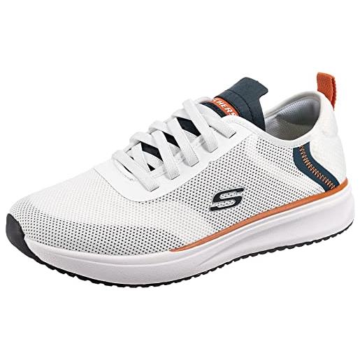 Skechers crowder, scarpe da ginnastica uomo, maglia bianca sintetica, 46 eu