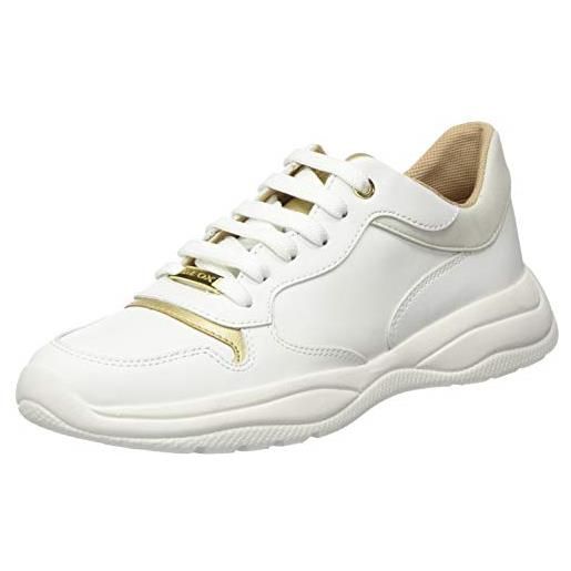 Geox d smeraldo a, sneakers donna, bianco (white), 41 eu