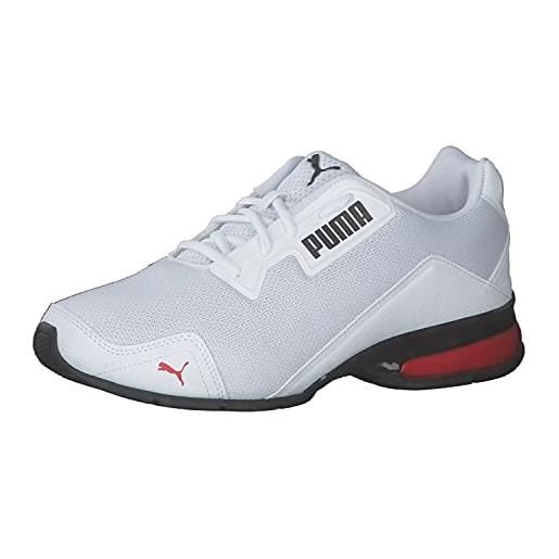PUMA leader vt tech mesh, sneaker unisex - adulto, bianco (bianco puma white high risk red puma black), 40 eu