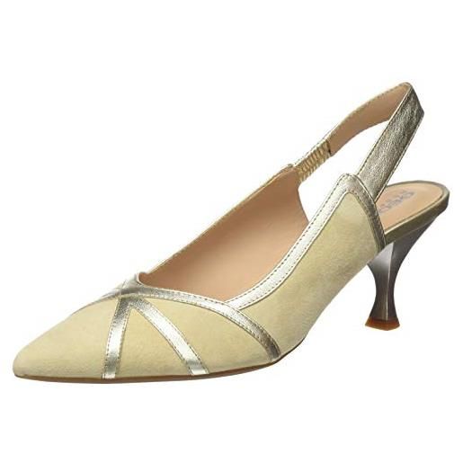 Geox donna d elisangel mid c scarpe donna, beige/oro (sand/gold), 40 eu