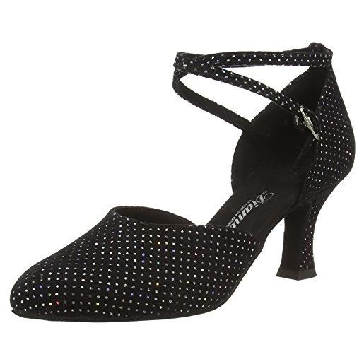 Diamant donna scarpe da ballo 058-080-155, standard & latino, nero nero multicolor, 41 1/3 eu