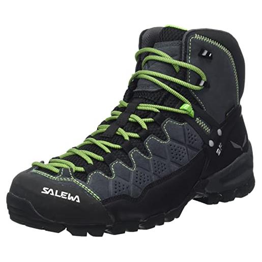 SALEWA ms alp trainer mid gtx, scarpe da camminata uomo, onyx/pale frog, 42.5 eu