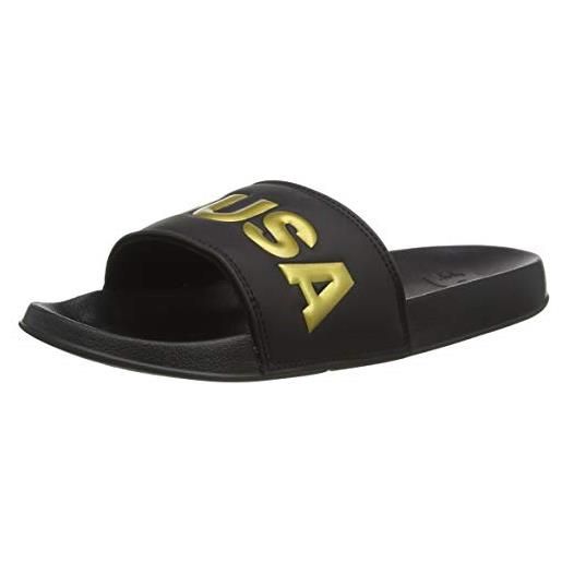 DC Shoes dc slide se, scarpe da spiaggia e piscina donna, nero (black/gold bg3), 37 eu