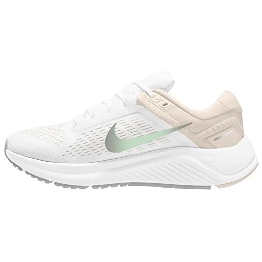 Nike air zoom structure 24, scarpe da corsa donna, white/barely green-light soft, 36 eu
