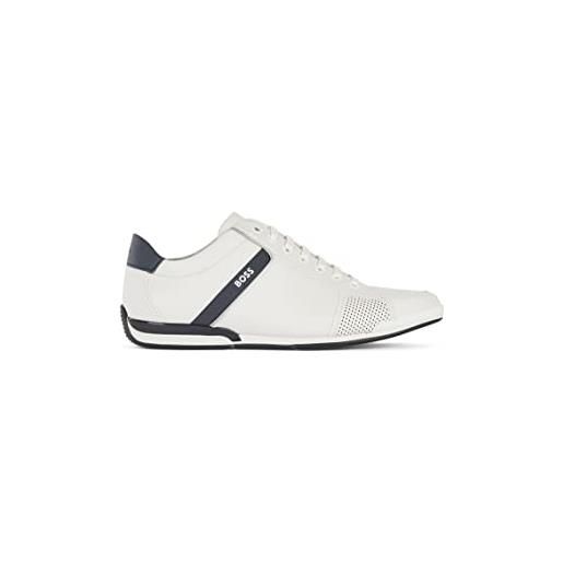 BOSS saturn_lowp_lux4 a, scarpe da ginnastica uomo, bianco 100, 45 eu