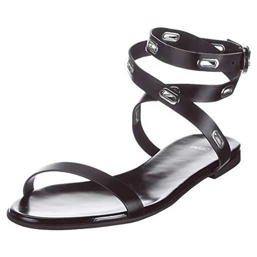 HUGO kimley flat sandal donna, nero1, 39 eu