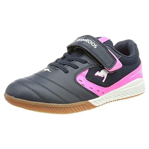 KangaROOS k5-court ev, scarpe da ginnastica donna, dk navy neon pink, 39 eu