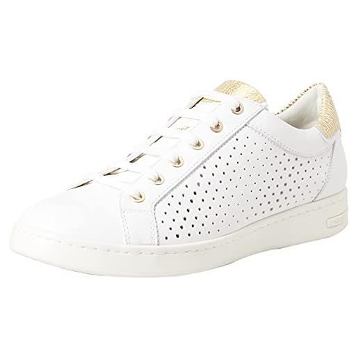 Geox d jaysen b, sneakers donna, bianco oro white gold, 39 eu