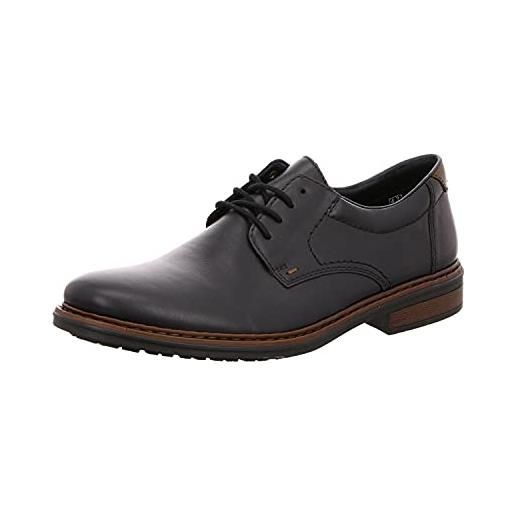 Rieker 17619-00, scarpe stringate derby uomo, nero (schwarz/kastanie 00), 41 eu