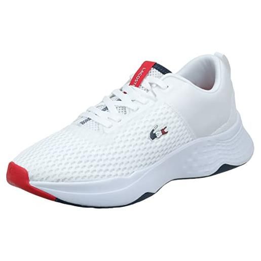 Lacoste court-drive 0120 3 sma, sneakers uomo, wht/nvy/red, 41 eu