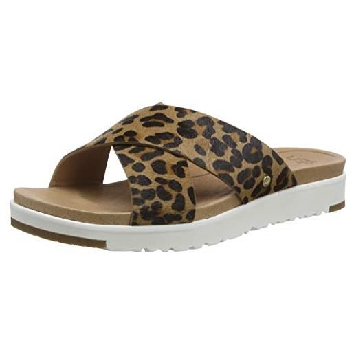 UGG Australia leopardo kari, sandali a ciabatta donna, marrone chiaro, 36 eu
