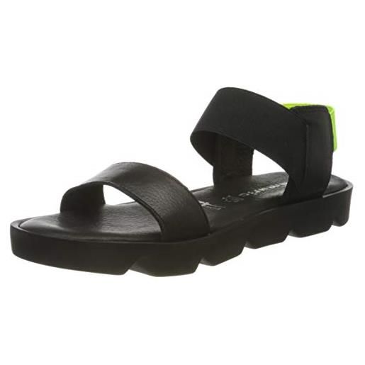 Tamaris 1-1-28170-24, sandali con cinturino alla caviglia donna, nero nero neon 035, 39 eu