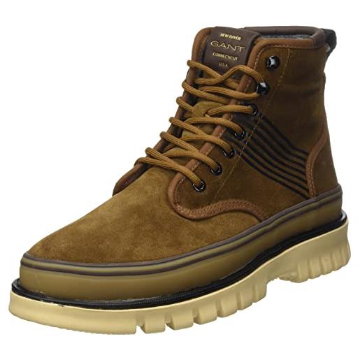 GANT footwear nebrada mid lace boot, stivaletto uomo, marrone-tobacco brown, 43 eu