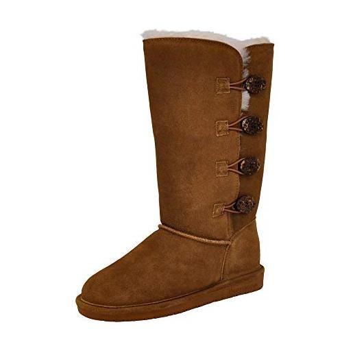 Bearpaw 2250w donna stivali arricciati, marrone (hickory ii 220), 39 eu