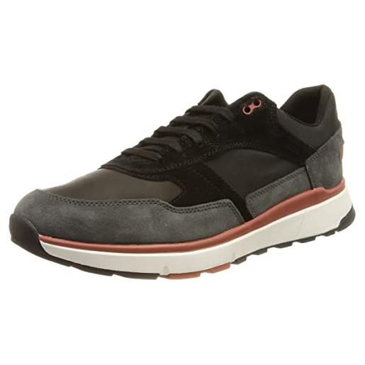Geox u dolomia a, sneakers uomo, grigio/marrone (mud/coffee), 46 eu