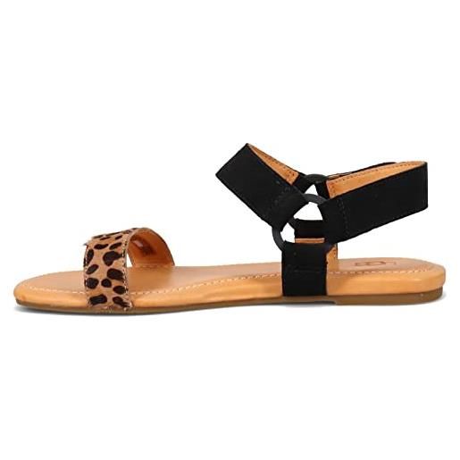 UGG Australia rynell leopardo sandali da donna, nero abbronzato, 37 eu
