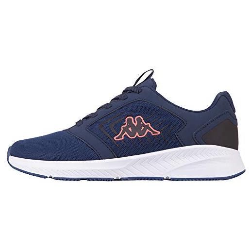 Kappa palca unisex scarpe per jogging su strada unisex - adulto, blu (navy/coral), 38 eu