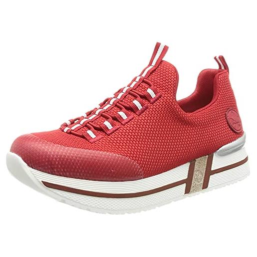 Rieker n3674, scarpe da ginnastica donna, colore: rosso, 36 eu