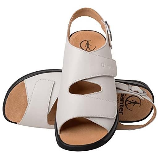 Ganter monica-g, zweiklett-sandale, donna, light grey, 38.5 eu