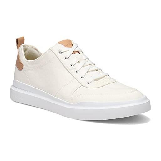 Cole Haan gp rly canvs crt snk: ivory/ch natural, scarpe da ginnastica uomo, white, 45 2/3 eu