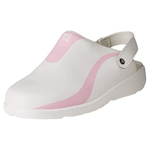 Nordways alicia, scarpe antinfortunistiche professionali donna, bianco rosa, 38 eu