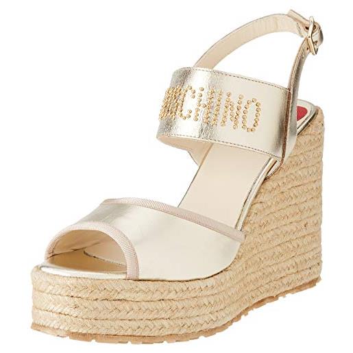 Love Moschino, sandali da donna, collezione primavera estate 2021, trasparante, 38 eu