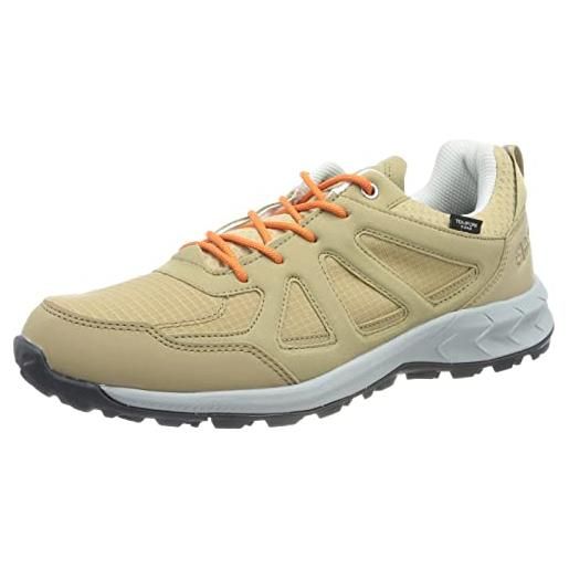 Jack Wolfskin woodland 2 texapore low w, scarpe da ginnastica donna, blu scuro e beige, 39.5 eu