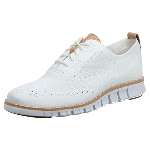 Cole Haan zerogrand stitchlite oxford, scarpe stringate oxford uomo, bianco (optic white knit/white optic white/wht), 42 (us9)