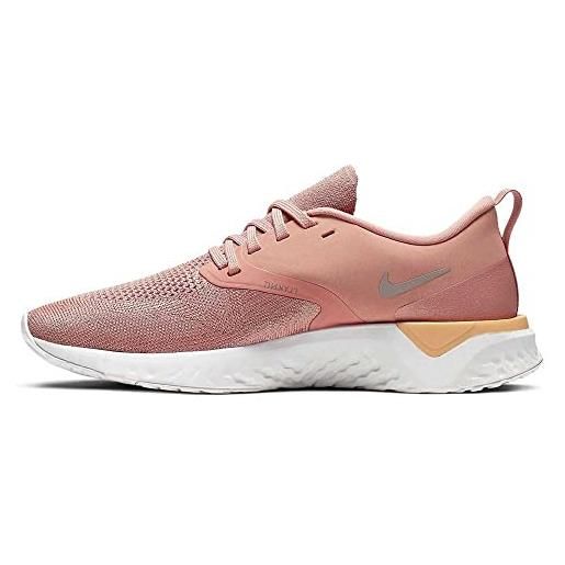 Nike w odyssey react 2 flyknit, running shoes donna, pink, 38 eu