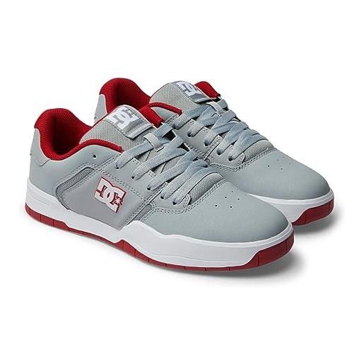 DC Shoes central, scarpe da ginnastica uomo, grigio/rosso, 38.5 eu