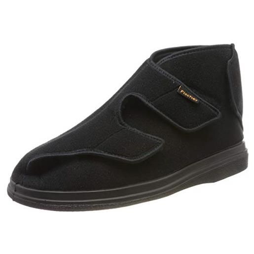 Fischer Pantofole Uomo 526810 In Nappalino Ed Ecopelle - Modello Con Bendaggio Incrociato, Suola Elastica E Plantare Imbottito In Pelle, Comode Per Casa - 2