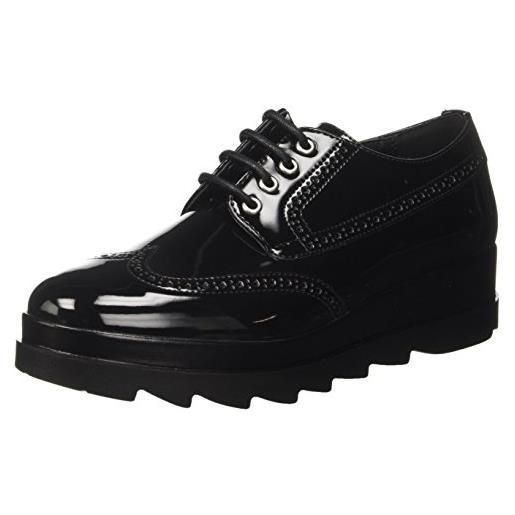 Cult alice low 508, scarpe stringate basse brogue bambina, nero (black), 30 eu