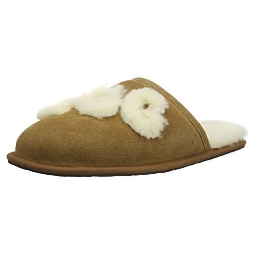 UGG men's scuff logo sheepskin slipper chestnut 44 eu