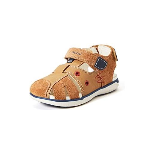 Geox b sandal delhi boy b, sandali bambini e ragazzi, marrone (caramel), 26 eu