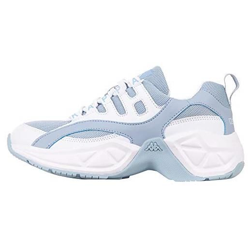 Kappa overton nc scarpe da ginnastica unisex - adulto, bianco (white/ice), 41 eu