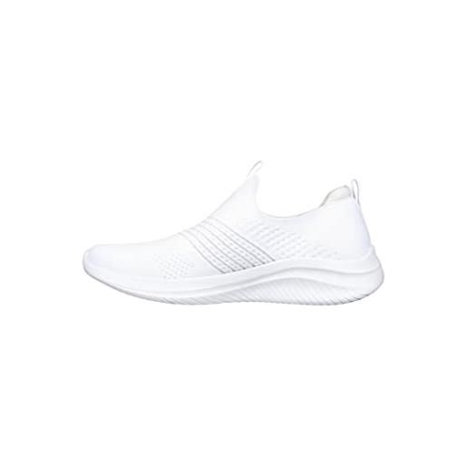 Skechers ultra flex 3.0 fascino di classe, scarpe da ginnastica donna, trim in maglia bianca, 39 eu