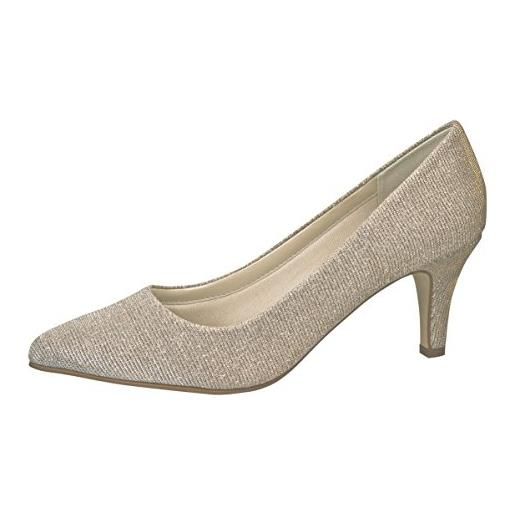 Rainbow Club scarpe da sposa brooke - décolleté in raso avorio/oro metallizzato, scarpe da sposa, con morbida imbottitura - misura 35 eu (2 uk)