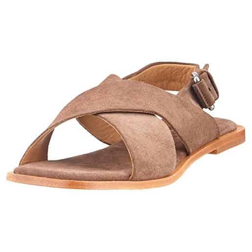 Fred de la Bretoniere shs0635, sandali con chiusura sul retro donna, marrone (camel 3046), 41 eu