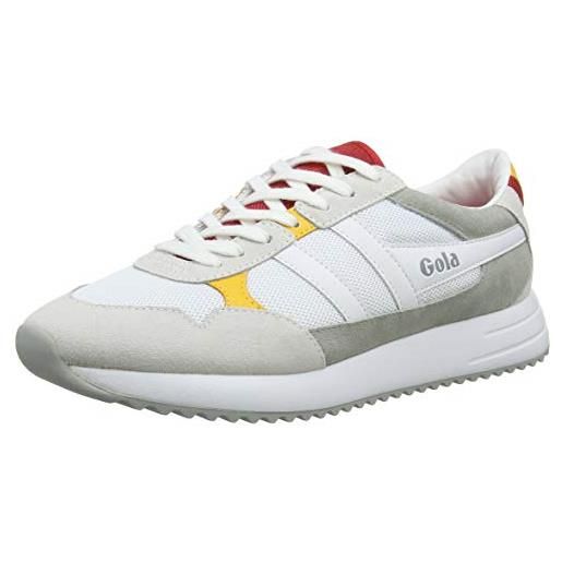 Gola cma559, sneaker uomo, bianco (white/red/sun wr), 41 eu