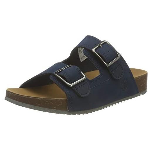 Timberland castle island slide (youth), sandali unisex - bambini, blu (navy), 35 eu