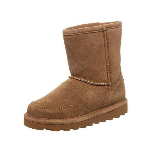 Bearpaw brady youth, stivali arricciati unisex-bambini, marrone (hickory ii 220), 32 eu