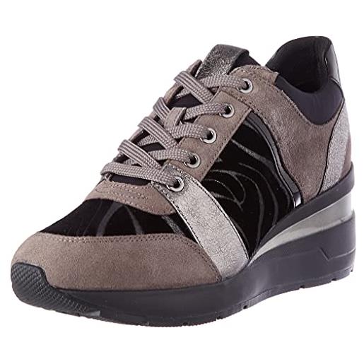 Geox donna d zosma d sneakers donna, grigio (dk grey), 36 eu