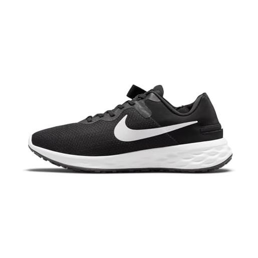 Nike revolution 6 flyease next nature, men's easy on/off road running shoes uomo, black/white-iron grey, 48.5 eu
