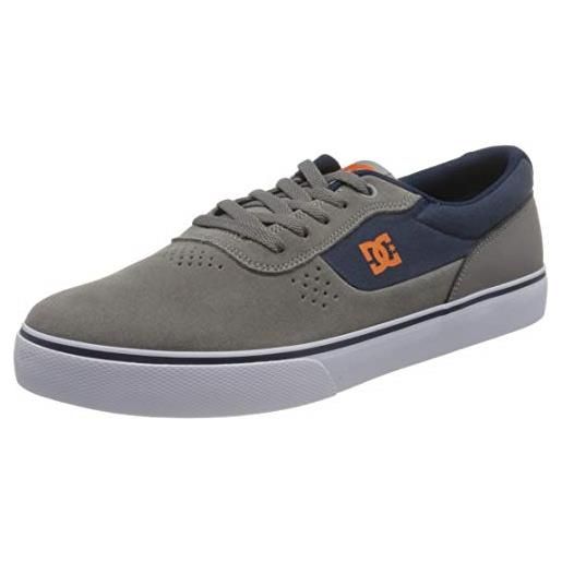 DC Shoes switch, scarpe da ginnastica uomo, grey/orange/grey, 38 eu
