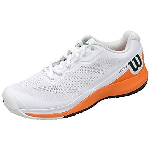 Wilson scarpe da tennis da donna, rush pro 3.5 paris w, bianco/arancione/nero, 40 2/3, per tutte le superfici, per tutti i tipi di giocatori, wrs327730e070