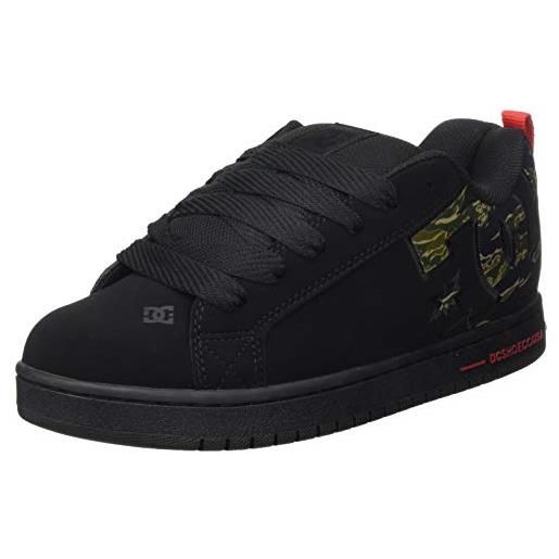 DC Shoes court graffik se, scarpe da skateboard uomo, nero (camo cmo), 55 eu