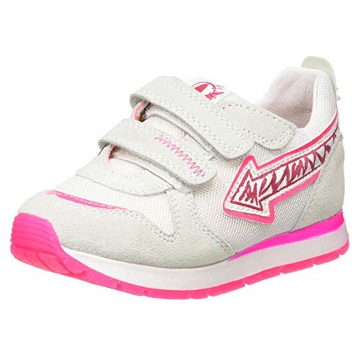 Naturino naturino crunch vl. , scarpe da ginnastica, bambina, bianco (bianco/fuxia fluo 1n19), 38 eu