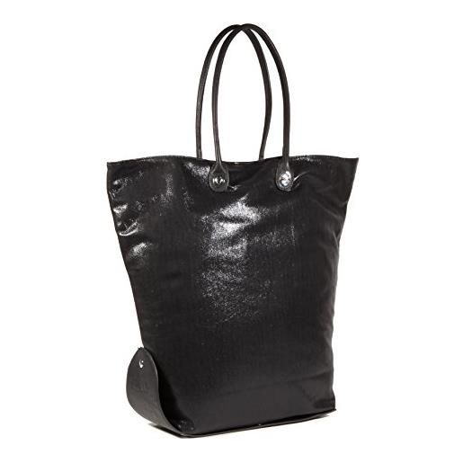 Caco Design one bag 15-16 glitter, borsa a spalla donna, nero, 43x60x10 cm (w x h x l)