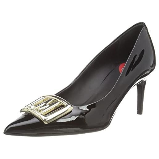 Love Moschino scarpe da donna, décolleté col tacco, colore: nero, 37 eu