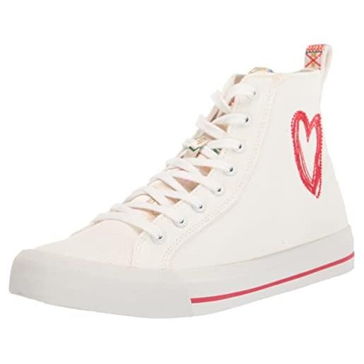Desigual shoes_beta_heart, scarpe da ginnastica donna, bianco, 41 eu